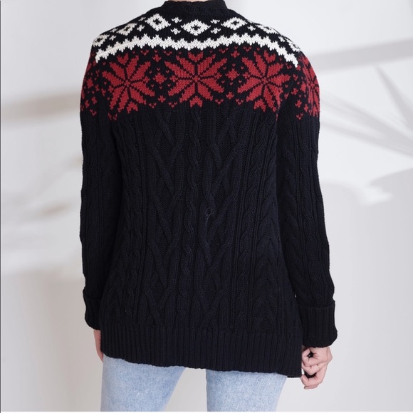 Vintage Eddie Bauer Chunky Knit Snowflake Sweater - Picture 2 of 3